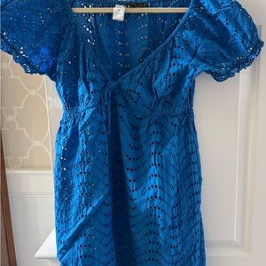 La Blanca Blue Eyelet Swim Coverup